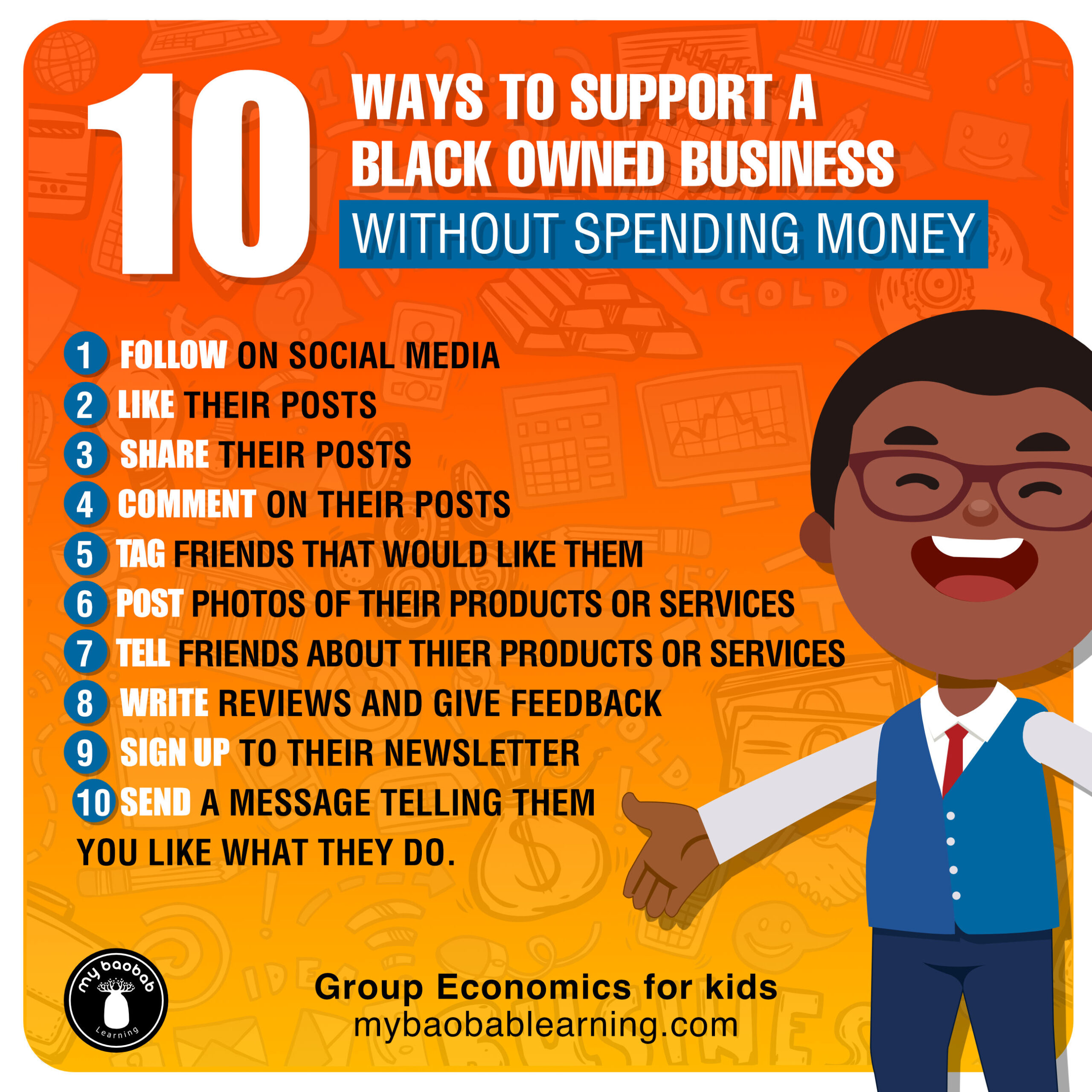 Read more about the article 10 WAYS TO SUPPORT A BLACK OWNED BUSINESS – WITHOUT SPENDING MONEY!!